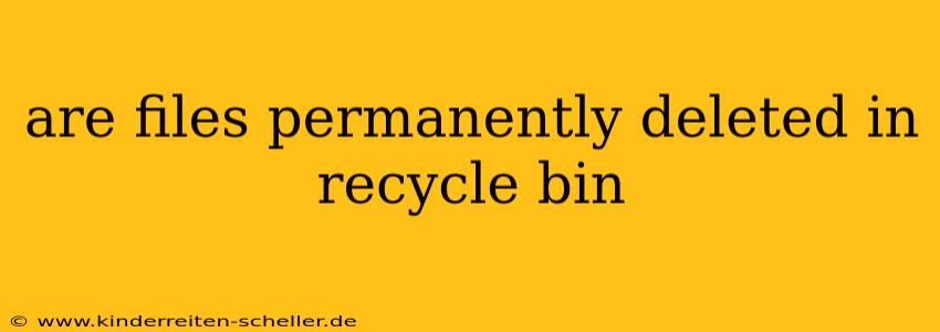 are files permanently deleted in recycle bin