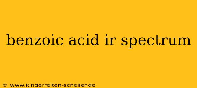 benzoic acid ir spectrum
