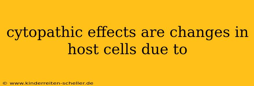 cytopathic effects are changes in host cells due to
