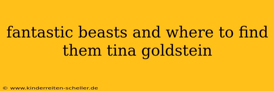 fantastic beasts and where to find them tina goldstein