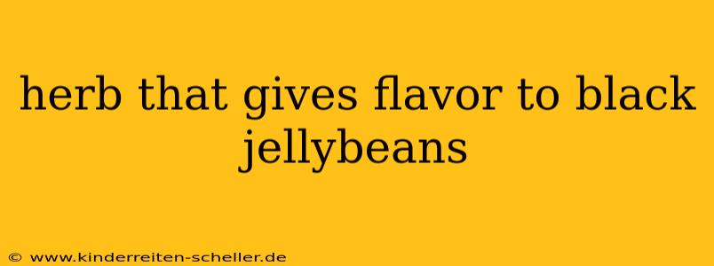 herb that gives flavor to black jellybeans