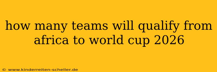 how many teams will qualify from africa to world cup 2026