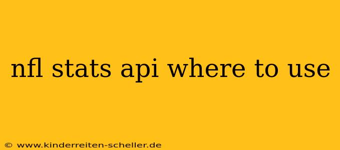 nfl stats api where to use
