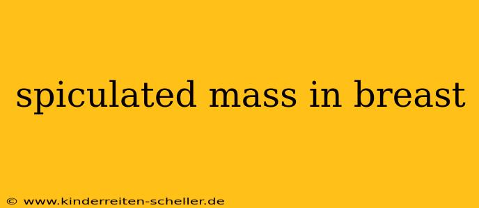 spiculated mass in breast