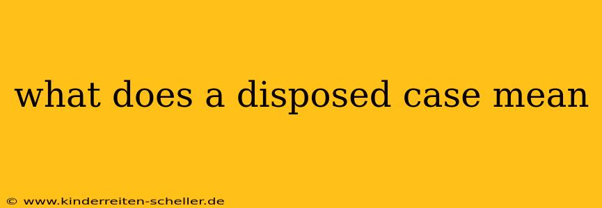 what does a disposed case mean