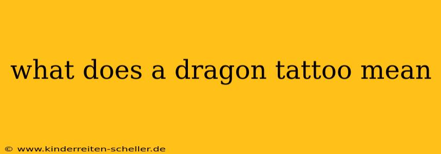 what does a dragon tattoo mean
