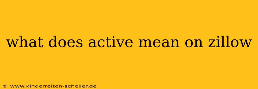 what does active mean on zillow
