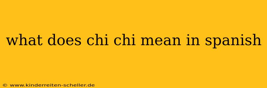 what does chi chi mean in spanish