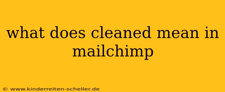 what does cleaned mean in mailchimp