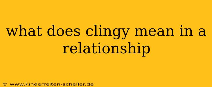 what does clingy mean in a relationship