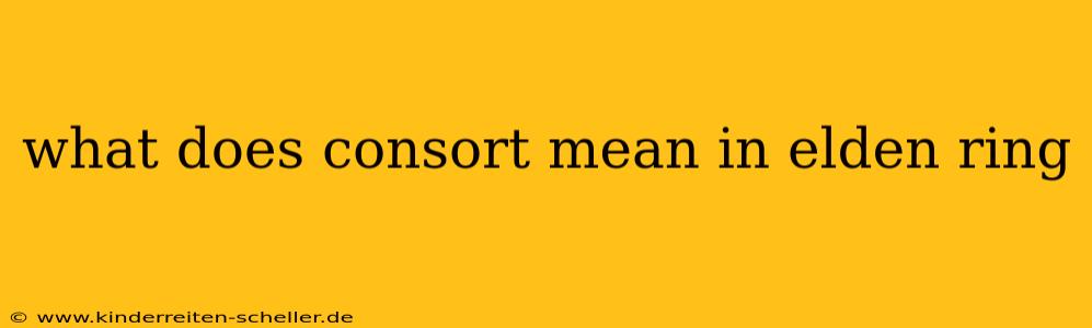 what does consort mean in elden ring