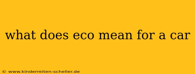 what does eco mean for a car