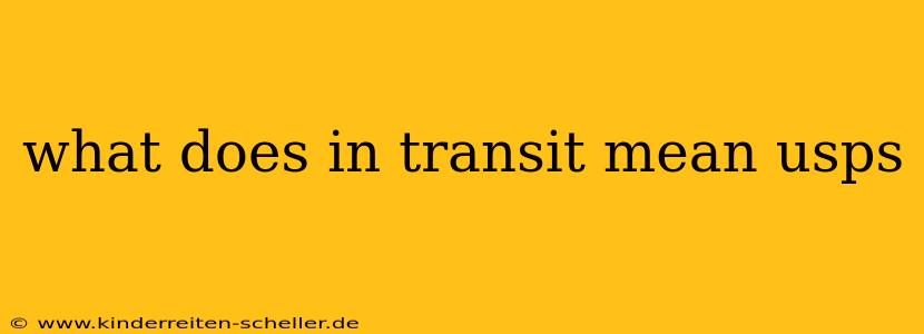 what does in transit mean usps