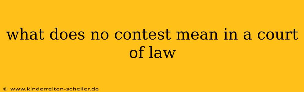what does no contest mean in a court of law