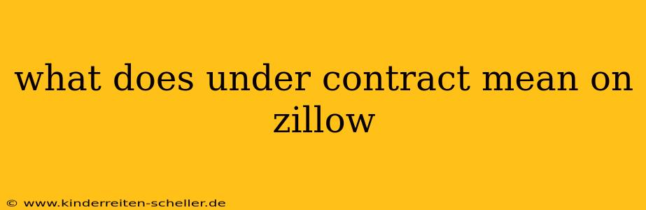 what does under contract mean on zillow