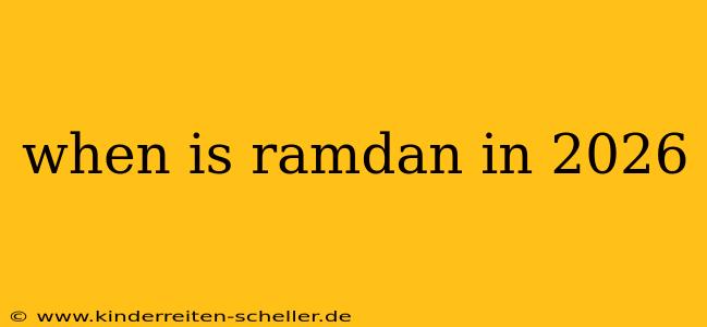 when is ramdan in 2026